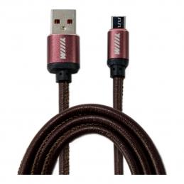 Кабель WIIIX CB810-2A-UTC-LR-10BN USB-Type C 1м коричневый эко-кожа